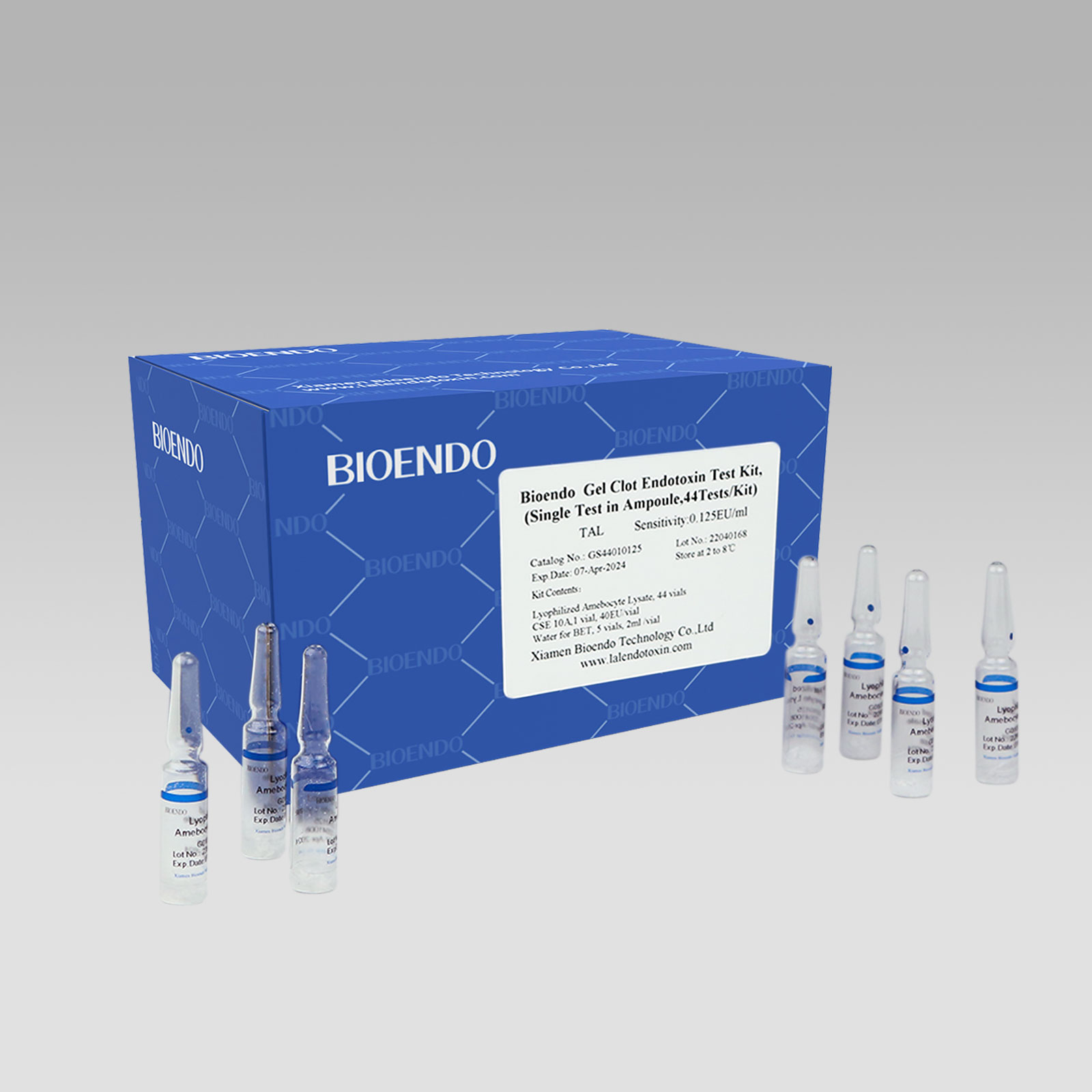 Gel clot method single test kit
