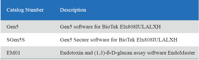 Endotoxin and (1,3)-ß-D-glucan assay software Endotoxin and (1,3)-ß-D-glucan assay software